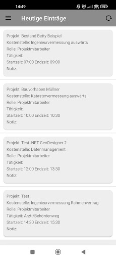 rmDATA Projects Screen 3