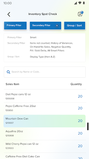 Breakroom Provisions Inventory Screen 3