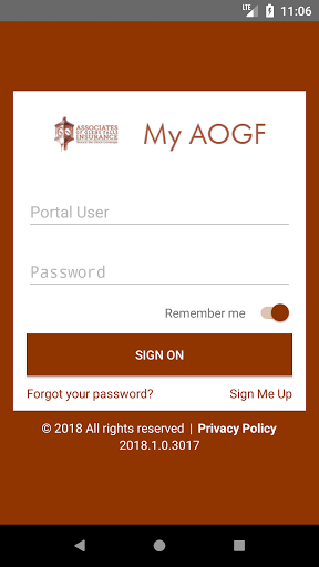 Android application My AOGF screenshort