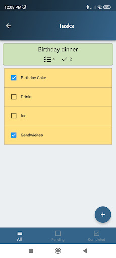 Tasks Screen 3