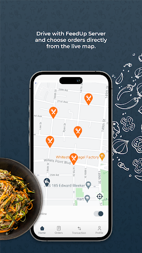 FeedUp Server - Deliver & Earn Screen 2