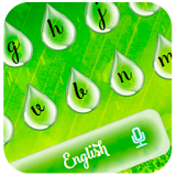 Green Nature Water Drops Keyboard Theme icon
