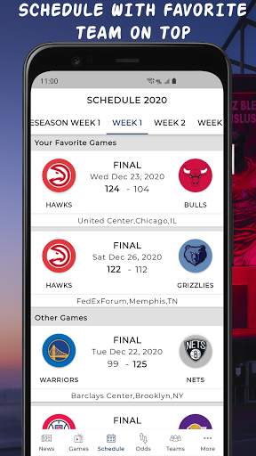 Basketball NBA Schedule & Scor Screenshot 2 - AppWisp.com
