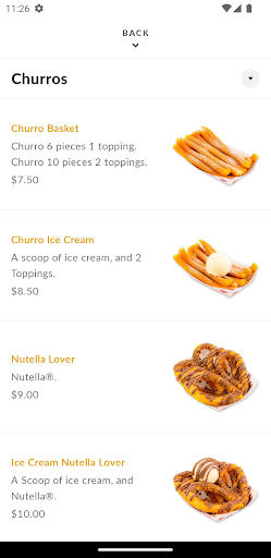 Francos Churros Screen 3