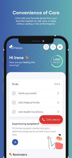Android application MyHeala App screenshort
