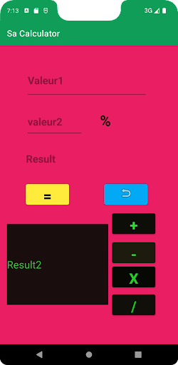 Sa calculator Screen 2