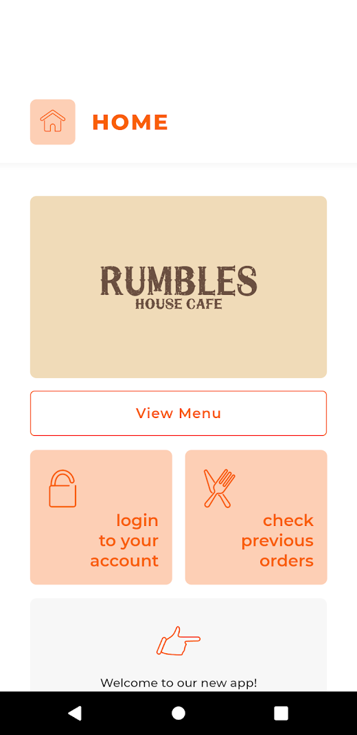 Android application Rumbles House Cafe LS12 screenshot