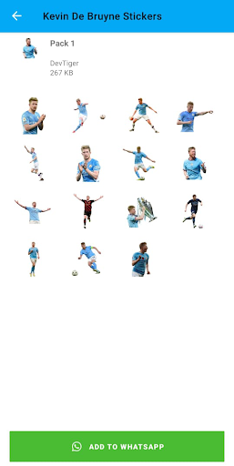 Android application Kevin De Bruyne Stickers screenshort