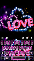 screenshot of Neon Love Hearts Theme