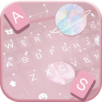 Тема для клавиатуры Pink Planets