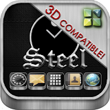 Next Launcher Theme Steel 3D icon