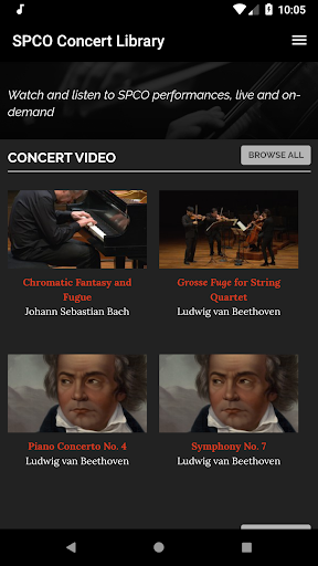 Android application SPCO Classical Concert Library screenshort