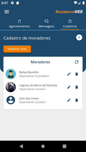 ResidenceWEB Screen 2