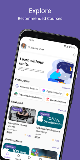 Android application Learnysa screenshort