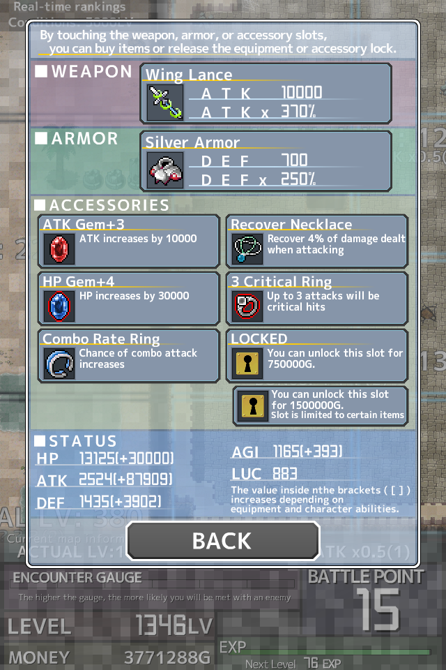 Android application Inflation RPG screenshort
