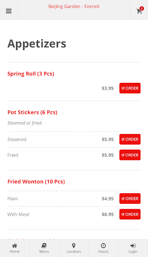 Beijing Garden Everett Order Screen 2