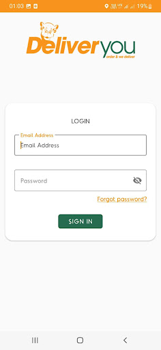 Android application DeliverYou Restaurant screenshort