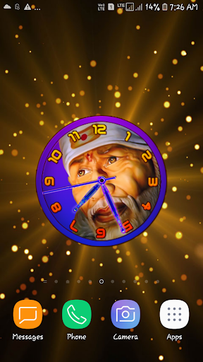Android application Sai Baba clock screenshort