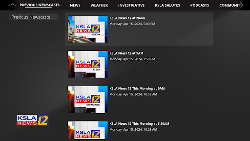 Screenshot of KSLA News 12