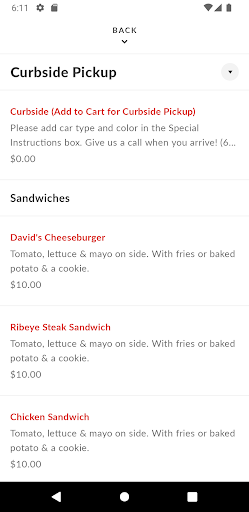 Davids Steakhouse Screen 3
