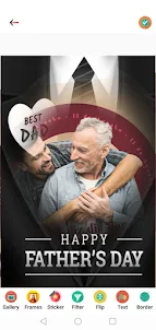 happy fathers day photo frame