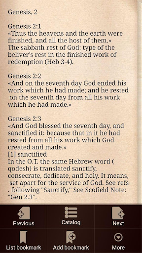 Screenshot of Scofield Study Bible