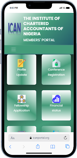 ICAN Members App Screen 2