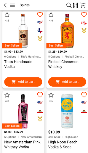 Android application Chauncy Liquors screenshort