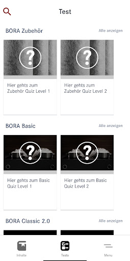Android application BORA eTraining screenshort