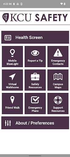 Android application KCU Safety screenshort