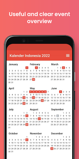 Android application Indonesia Public Holidays 2024 screenshort