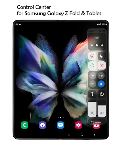 Android application Control Center Z Fold, Tablet screenshort