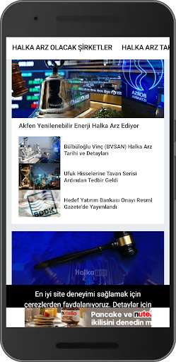 Android application Halka Arz screenshort