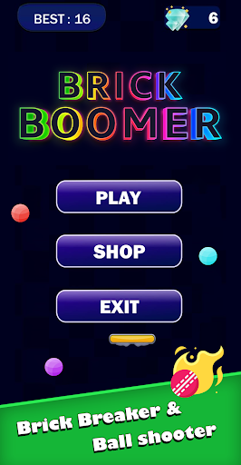 Android application Brick Breaker Game screenshort