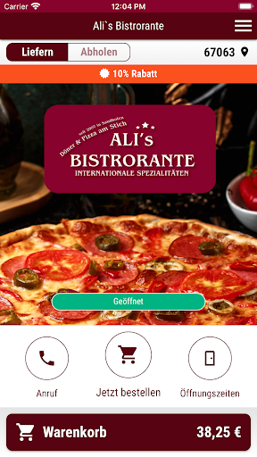 Android application Ali`s Bistrorante screenshort