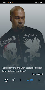 Screenshot 1 Kanye West Quotes and Lyrics android
