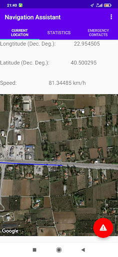 NavAssistant Location Tracking Screen 2