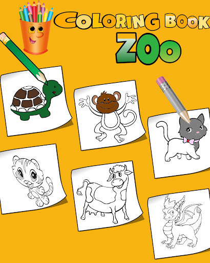 Coloring Book  Zoo,animals