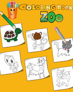 Coloring Book : Zoo,animals