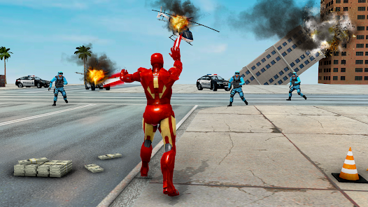 Flying Iron Hero Man Simulator 1.0 APK + Mod (Unlimited money) for Android