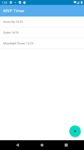 Android application MVP Timer screenshort