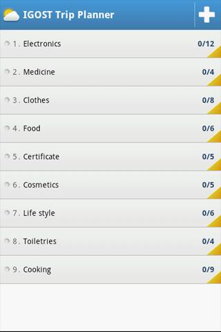 Android application Trip Planner screenshort