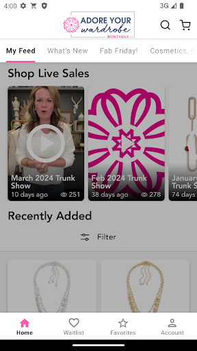 Android application AYW Boutique screenshort