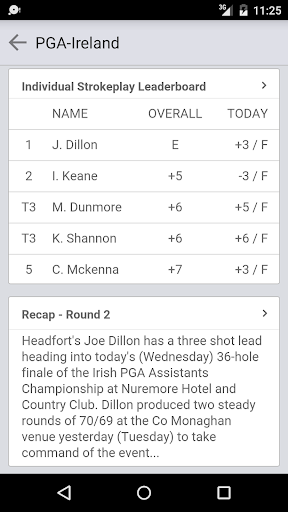 The PGA in Ireland Screen 2
