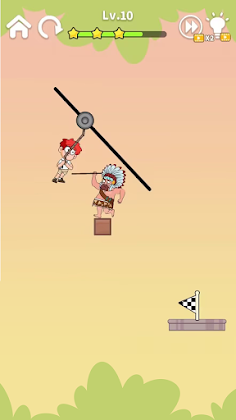 Zipline Rescue: Physics Game - Screenshot 1