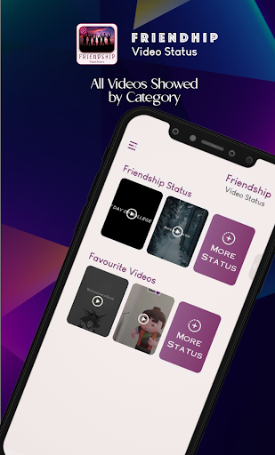 Android application Friendship Video Status screenshort