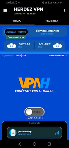 Android application HERDEZ VPN screenshort
