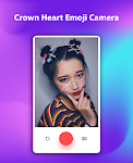 screenshot of Crown Heart Emoji Camera