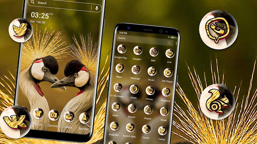 Android application Grey Crowned Crane Theme screenshort