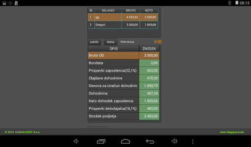 Plače iz bruto v neto Screenshot 4 - AppWisp.com
